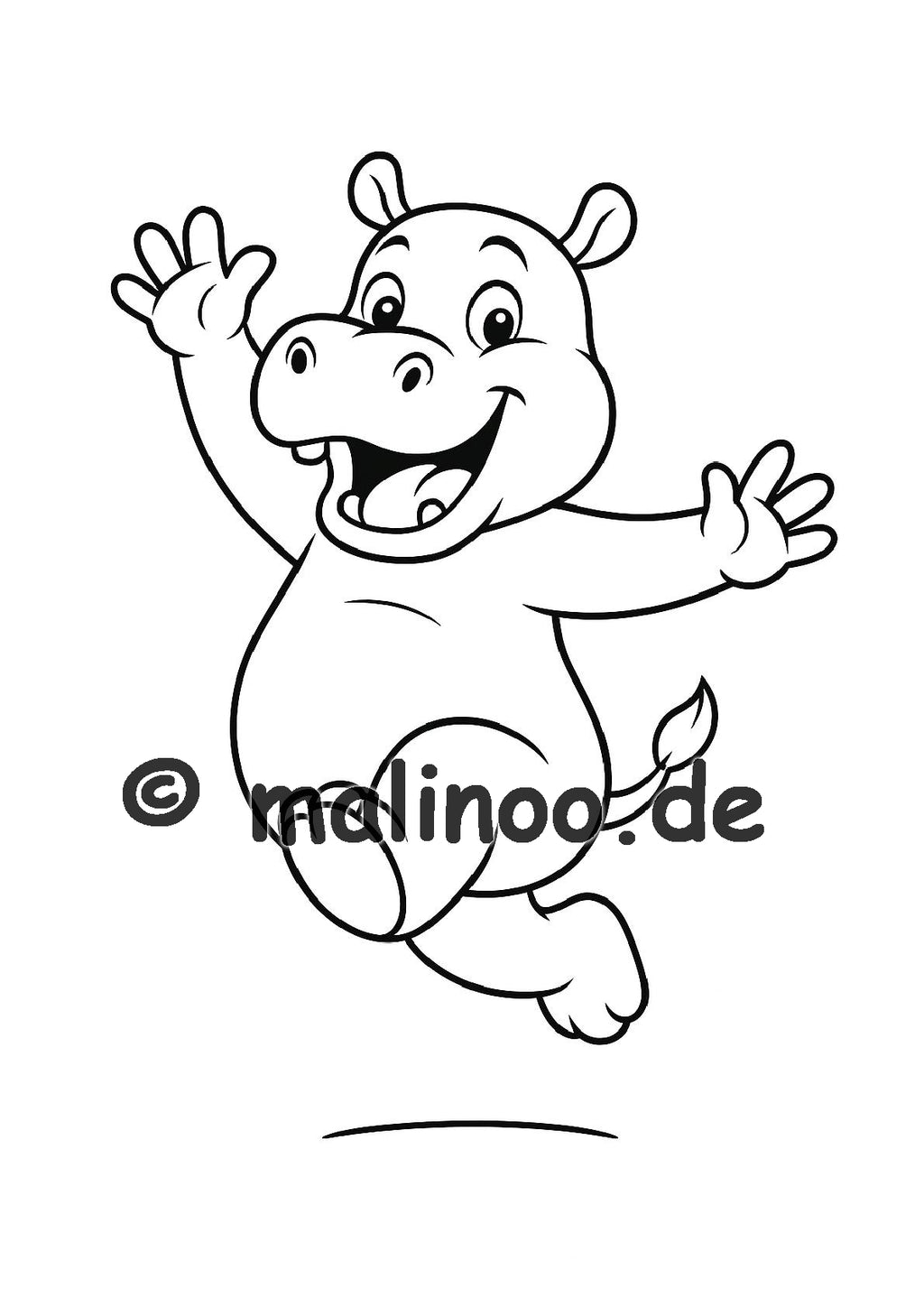 Tier Malbuch Kinder – 50 Tiere zum Ausmalen, Malbuch ab 3 Jahre, Buch 2, malinoo