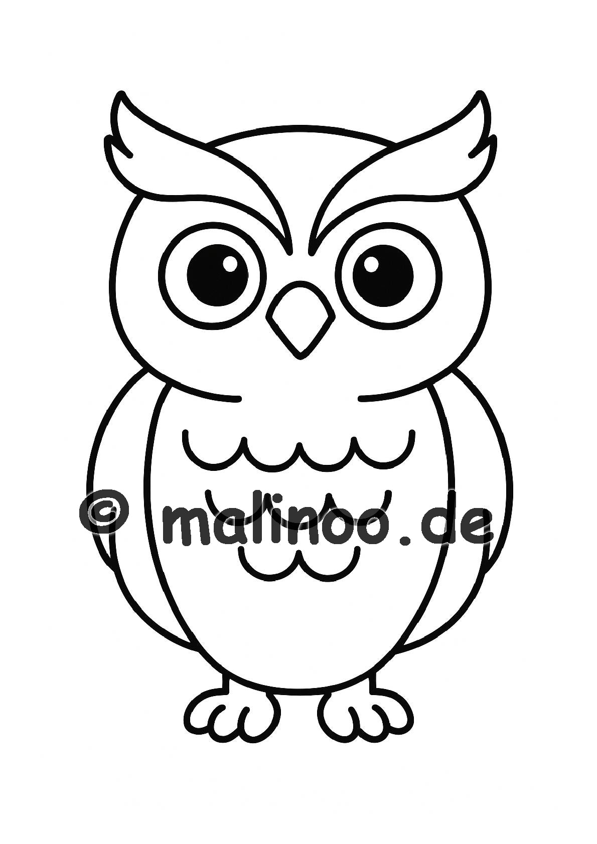 Tier Malbuch Kinder – 50 Tiere zum Ausmalen, Malbuch ab 3 Jahre, Buch 2, malinoo