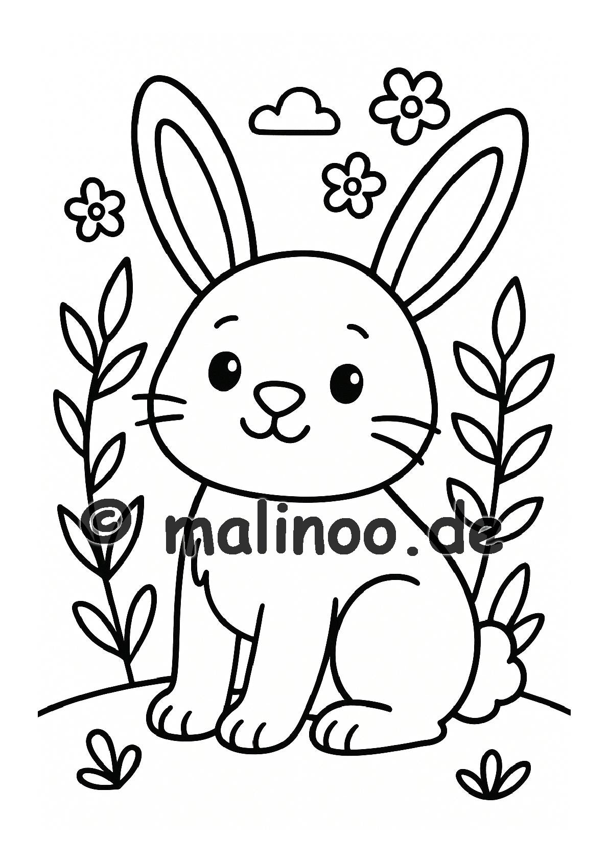 Tier Malbuch Kinder – 50 Tiere zum Ausmalen, Malbuch ab 3 Jahre, Buch 2, malinoo