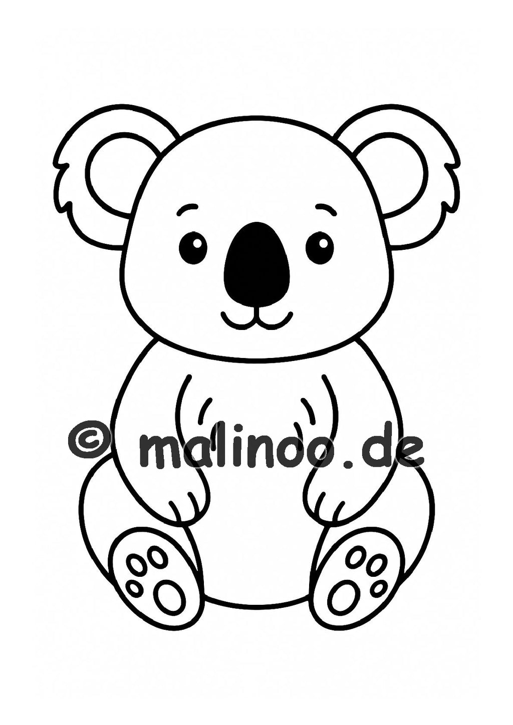 Tier Malbuch Kinder – 50 Tiere zum Ausmalen, Malbuch ab 3 Jahre, Buch 2, malinoo