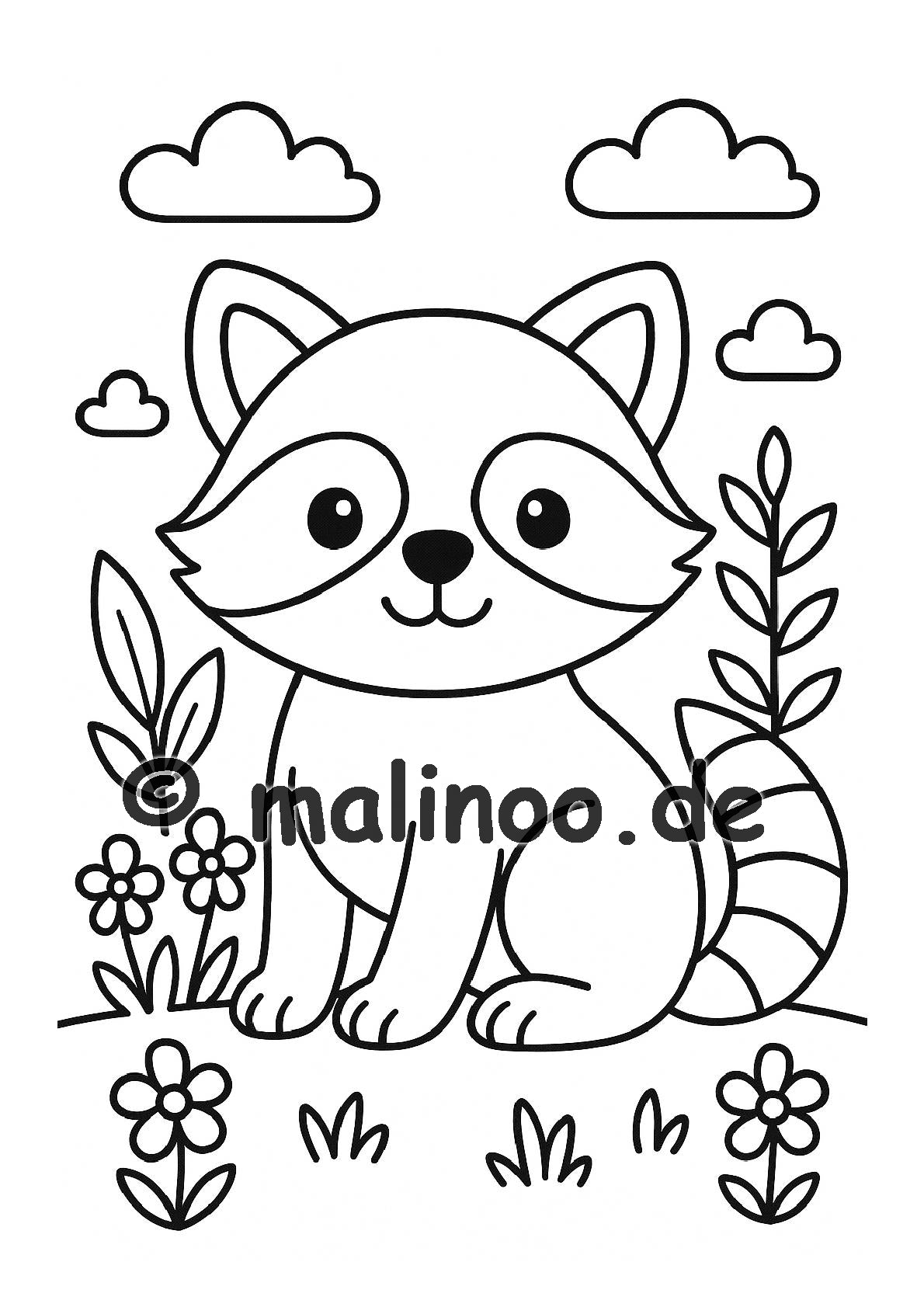 Tier Malbuch Kinder – 50 Tiere zum Ausmalen, Malbuch ab 3 Jahre, Buch 2, malinoo