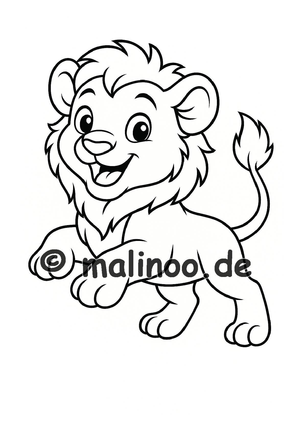 Tier Malbuch Kinder – 50 Tiere zum Ausmalen, Malbuch ab 3 Jahre, Buch 2, malinoo