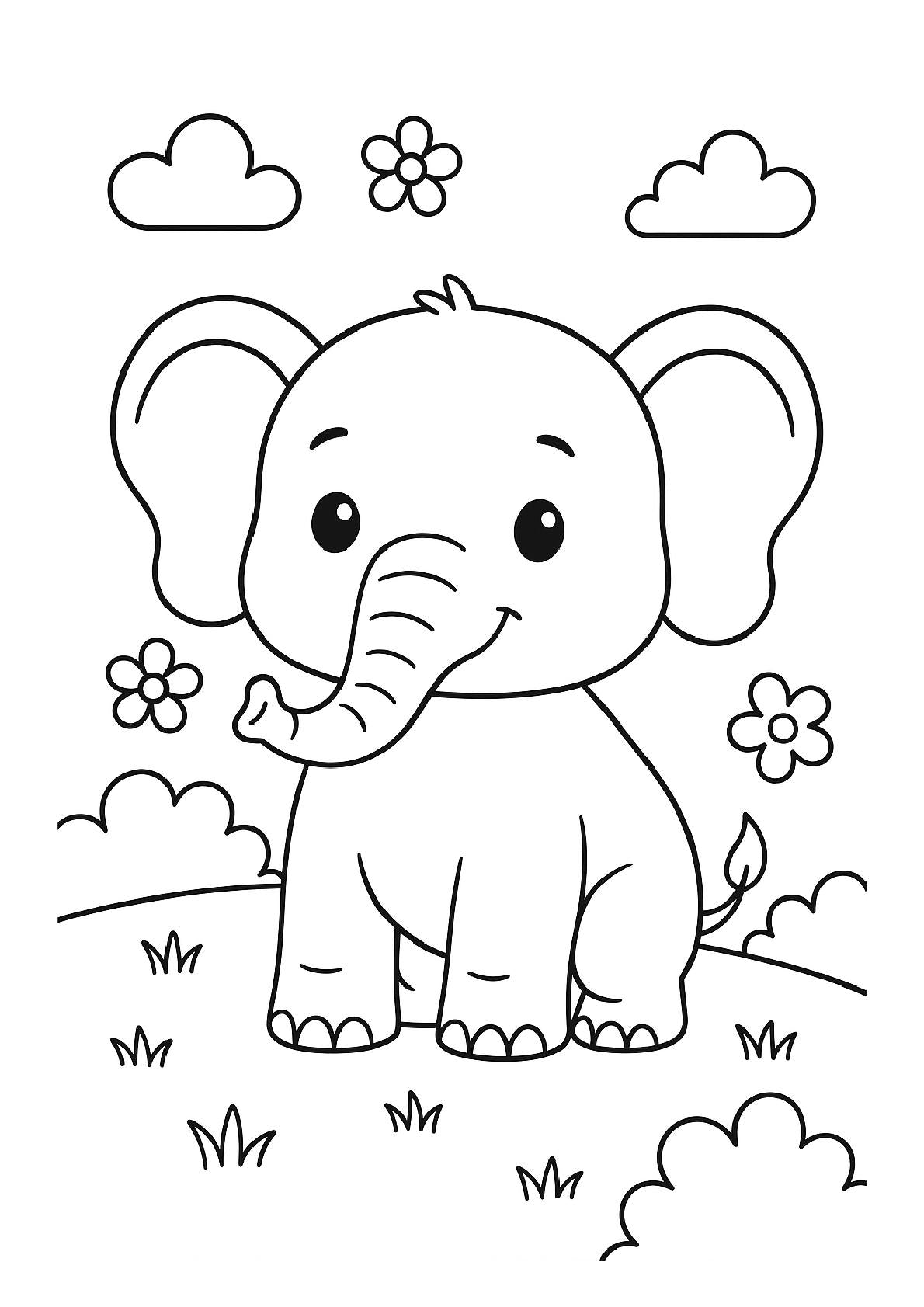 Tier Malbuch Kinder – 50 Tiere zum Ausmalen, Malbuch ab 3 Jahre, Buch 2