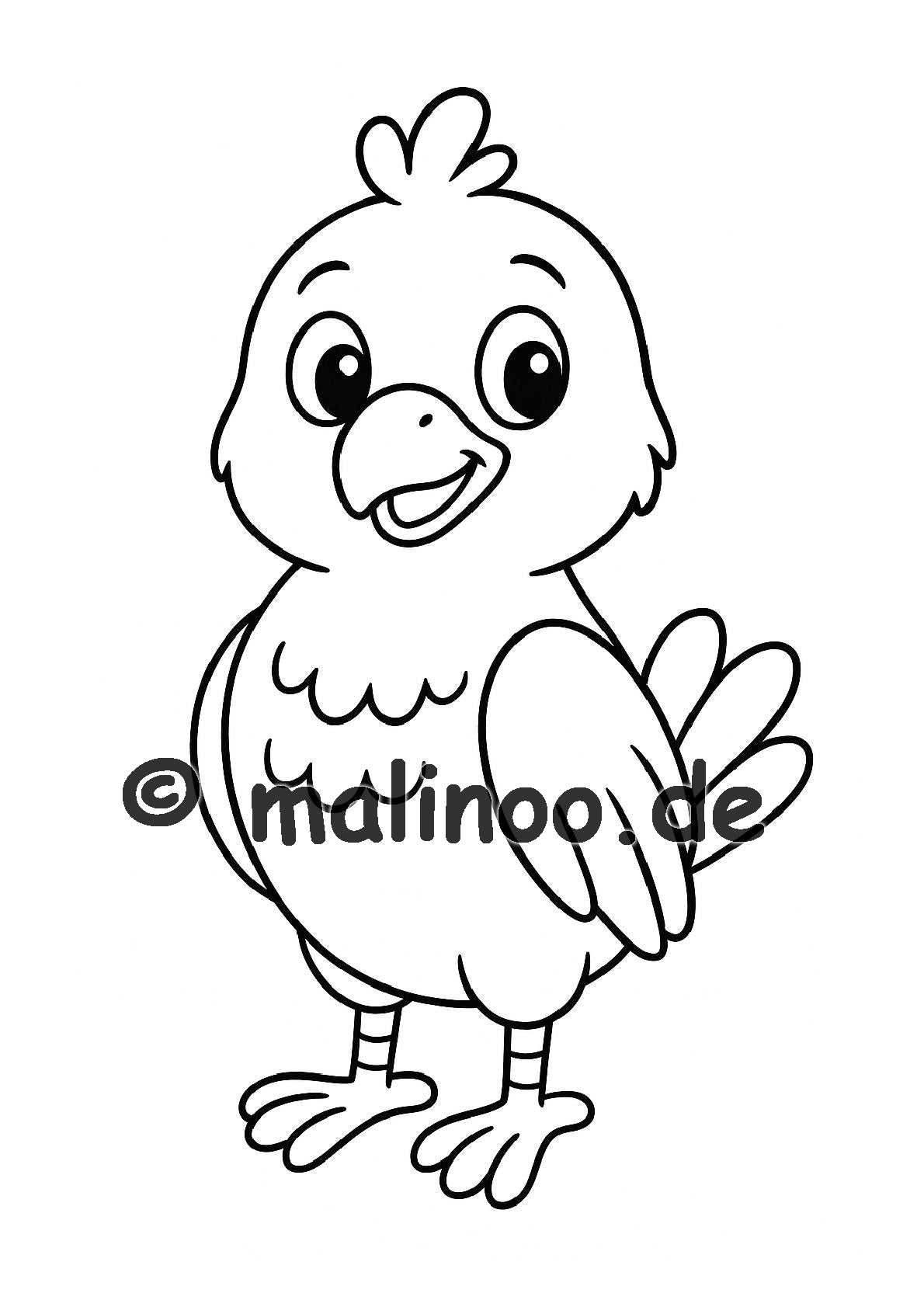 Tier Malbuch Kinder – 50 Tiere zum Ausmalen, Malbuch ab 3 Jahre, Buch 2, malinoo