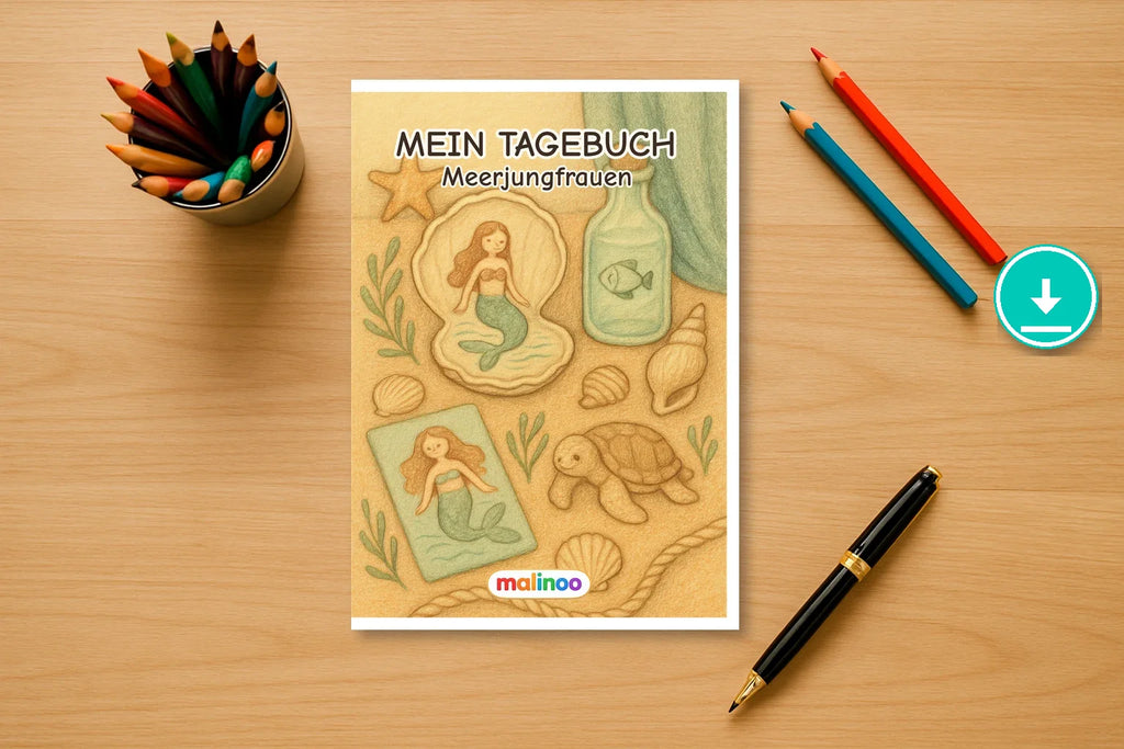 Tagebuch Mermaids Medium 00 mockup digital