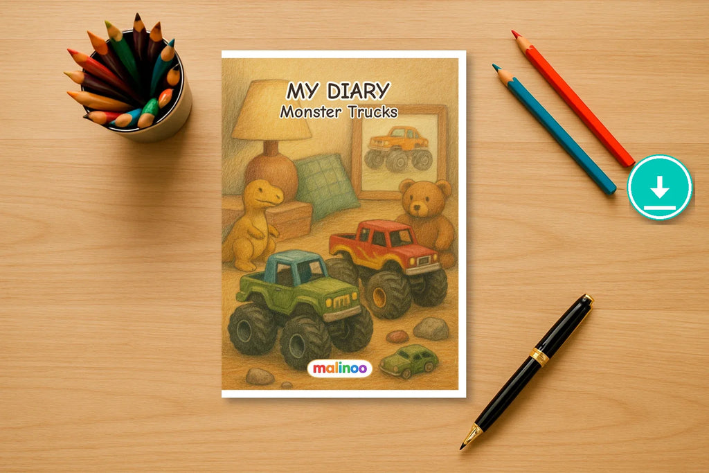 Tagebuch Monster Trucks Medium trucks 00 mockup digital en