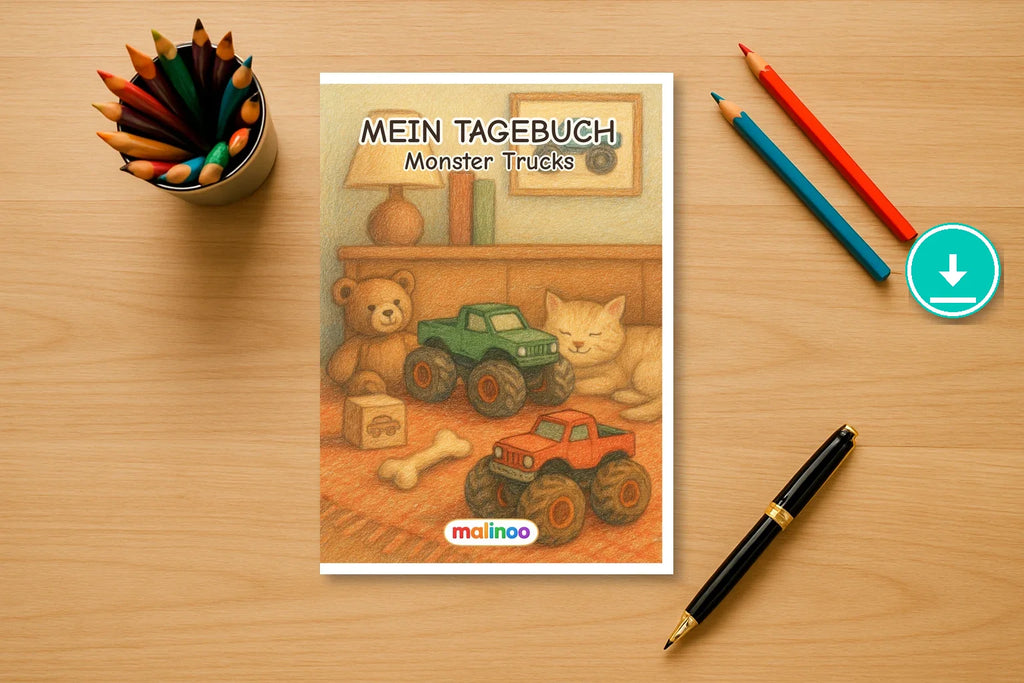 Tagebuch Monster Trucks Activity Medium trucks activity 00 mockup digital