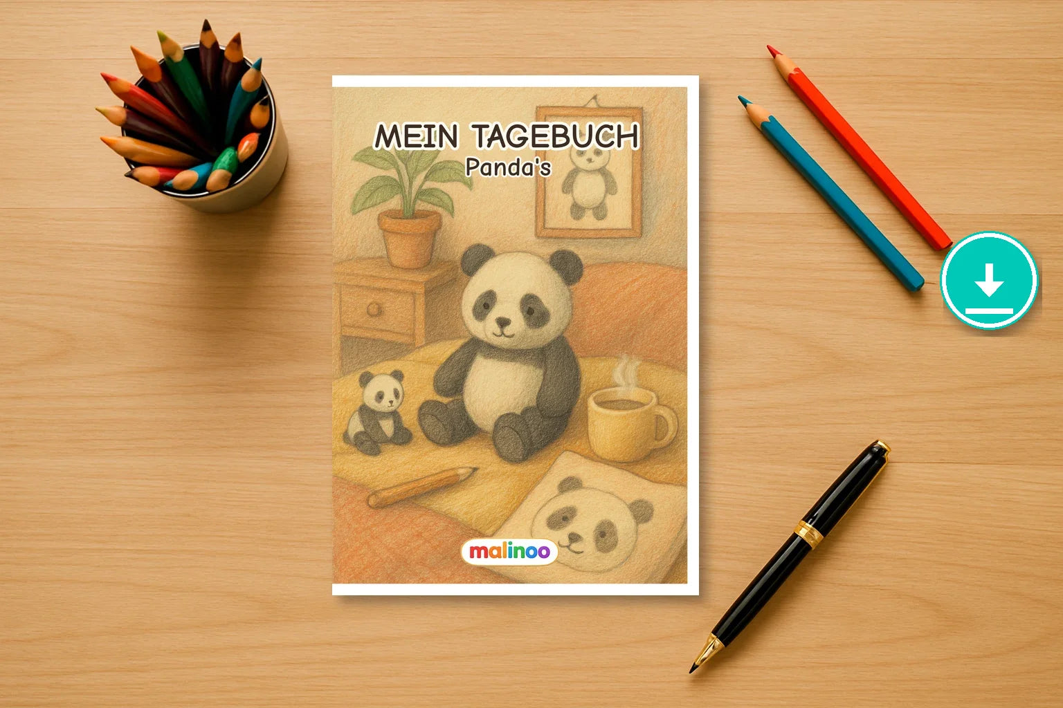 Tagebuch Panda Activity Low activity 00 mockup digital