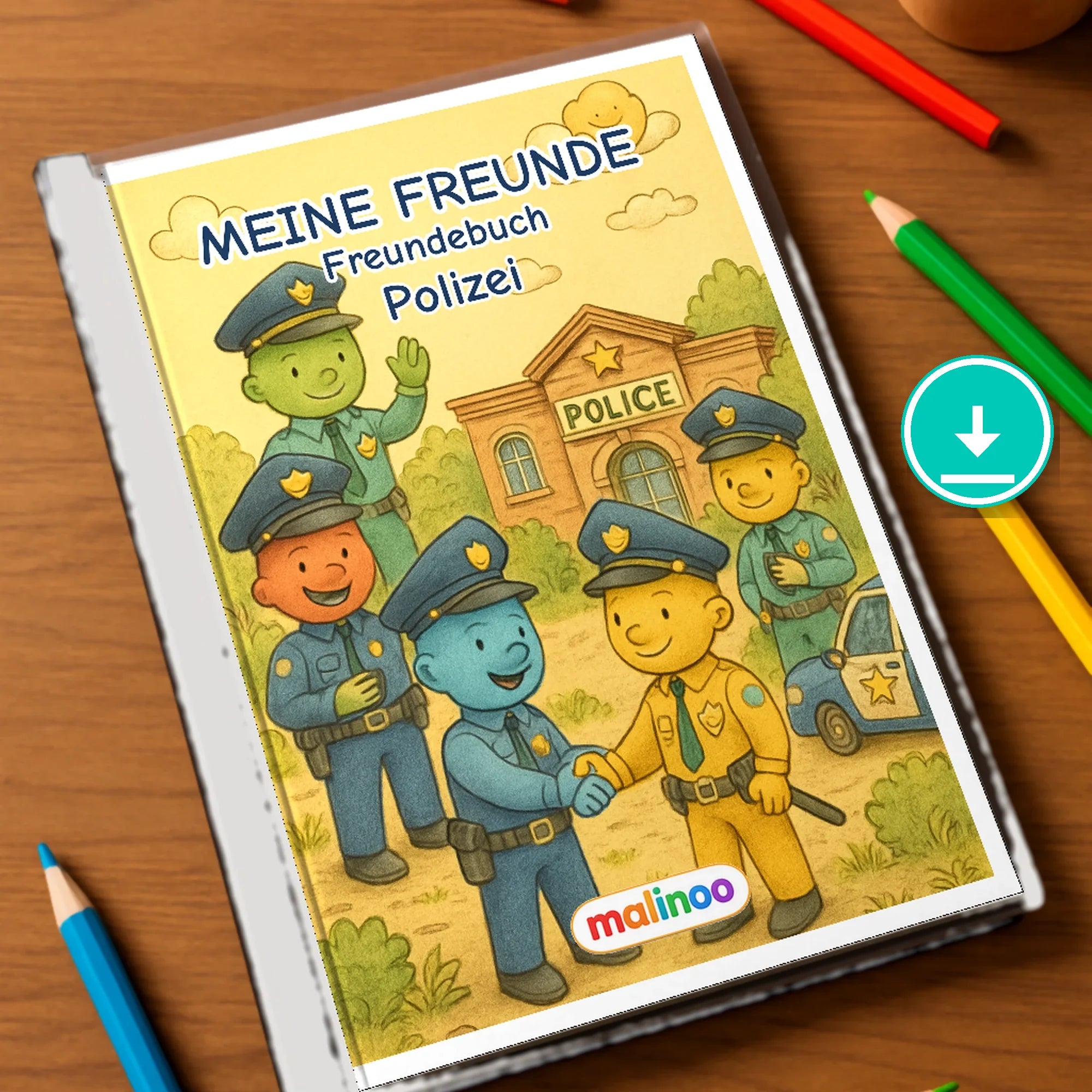 Freundebuch Police de 00 mockup digital