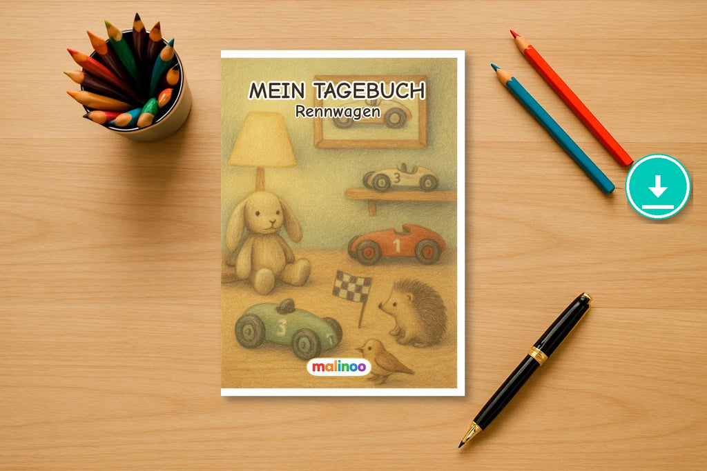Tagebuch Race Car Activity Medium car activity 00 mockup digital