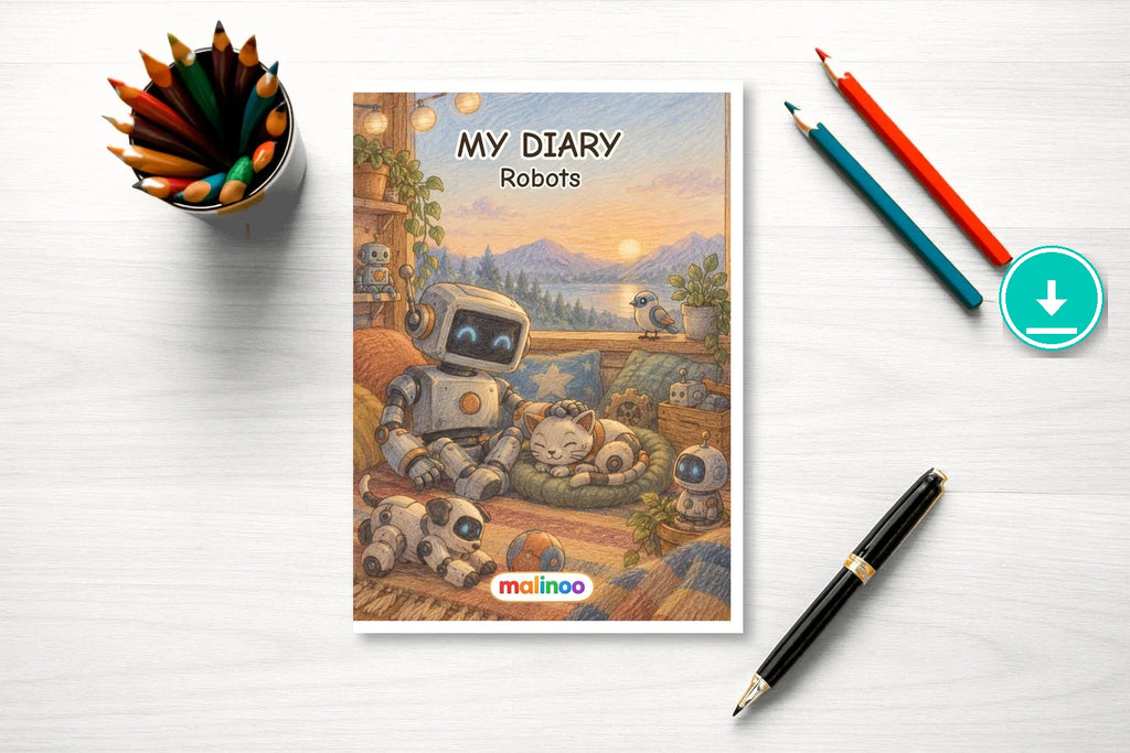 Tagebuch Robots Low 00 mockup digital en