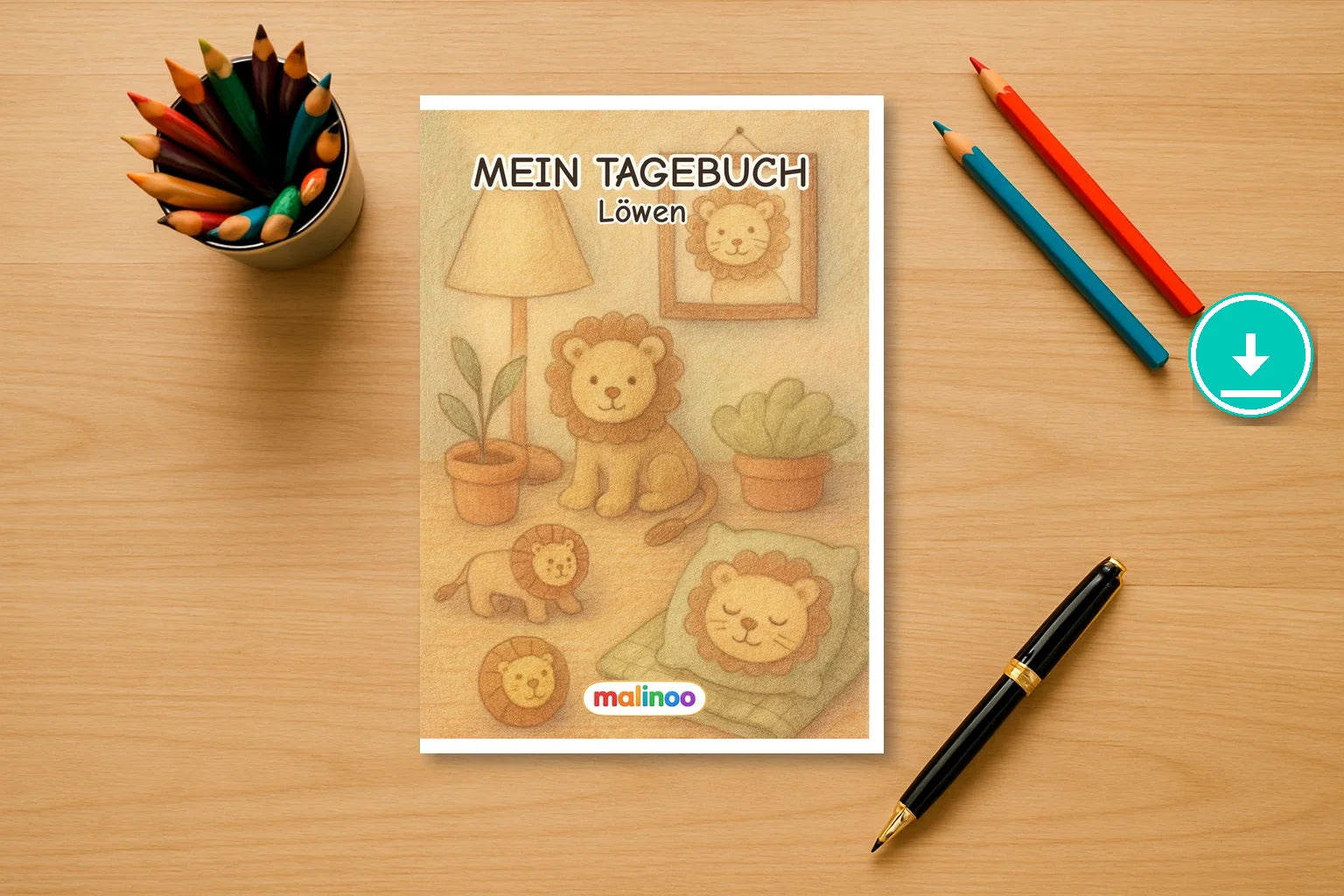 Tagebuch Tigers Lions Activity Low lions activity 00 mockup digital