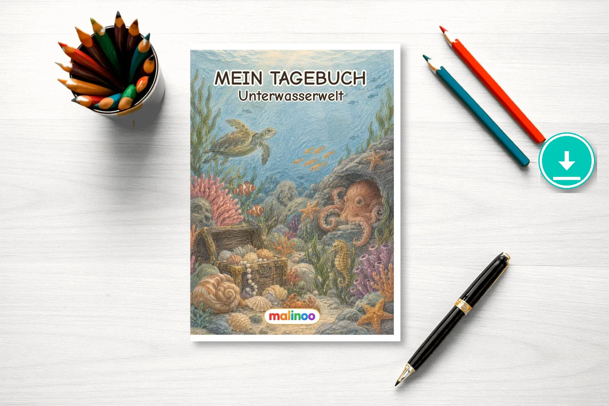 Tagebuch Underwater World Medium world 00 mockup digital