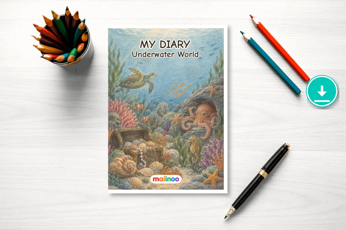 Tagebuch Underwater World Medium world 00 mockup digital en