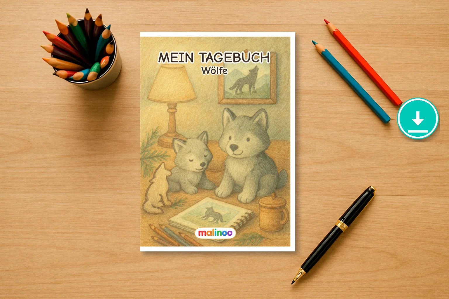 Tagebuch Wolves Activity Low activity 00 mockup digital